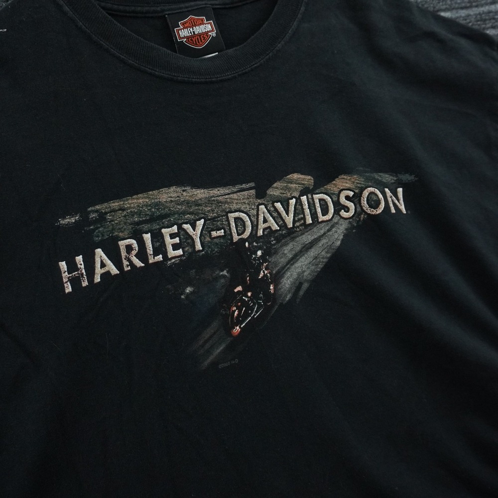 Harley-Davidson Graphic T-Shirt Mens XL Black Smoky Mountain Tennessee Dragon - Picture 2 of 10